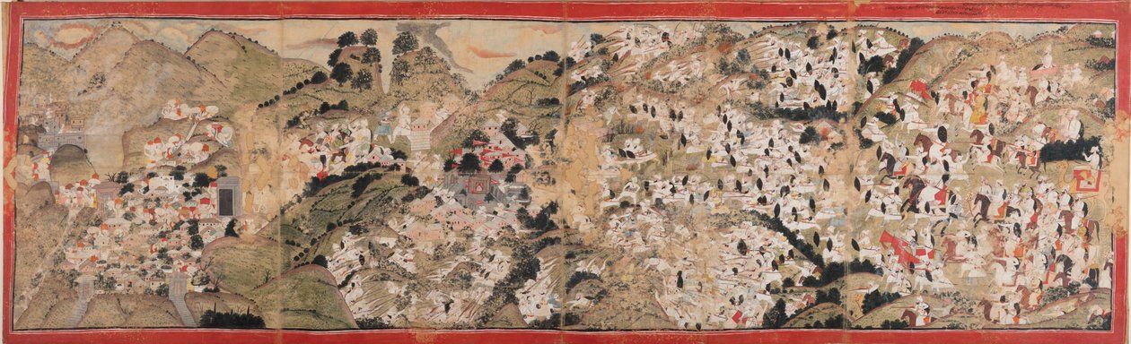 拉贾·桑萨尔·钱德（Raja Sansar Chand）袭击坎格拉堡 作者 未知未知