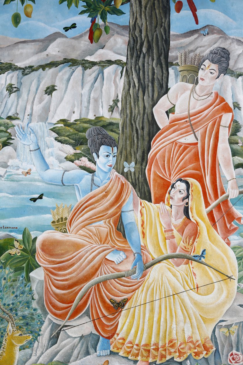Rama, Sita and Laxman. Pashupatinah, Kathmandu, Nepal 作者 不明