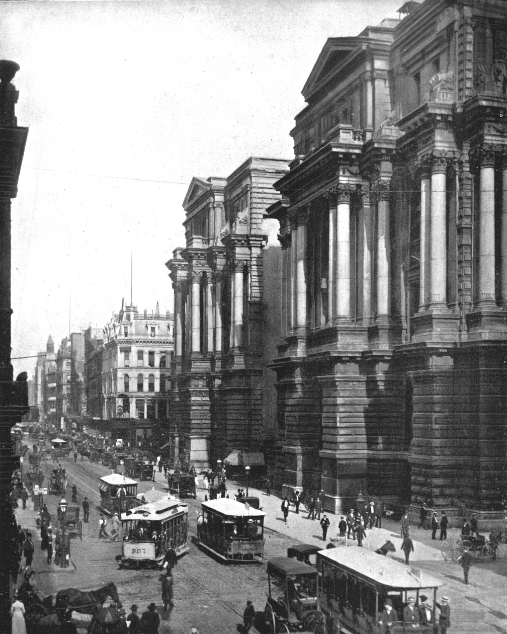 美国伊利诺伊州芝加哥市的伦道夫街（Randolph Street），约建于1900年。 作者 不明