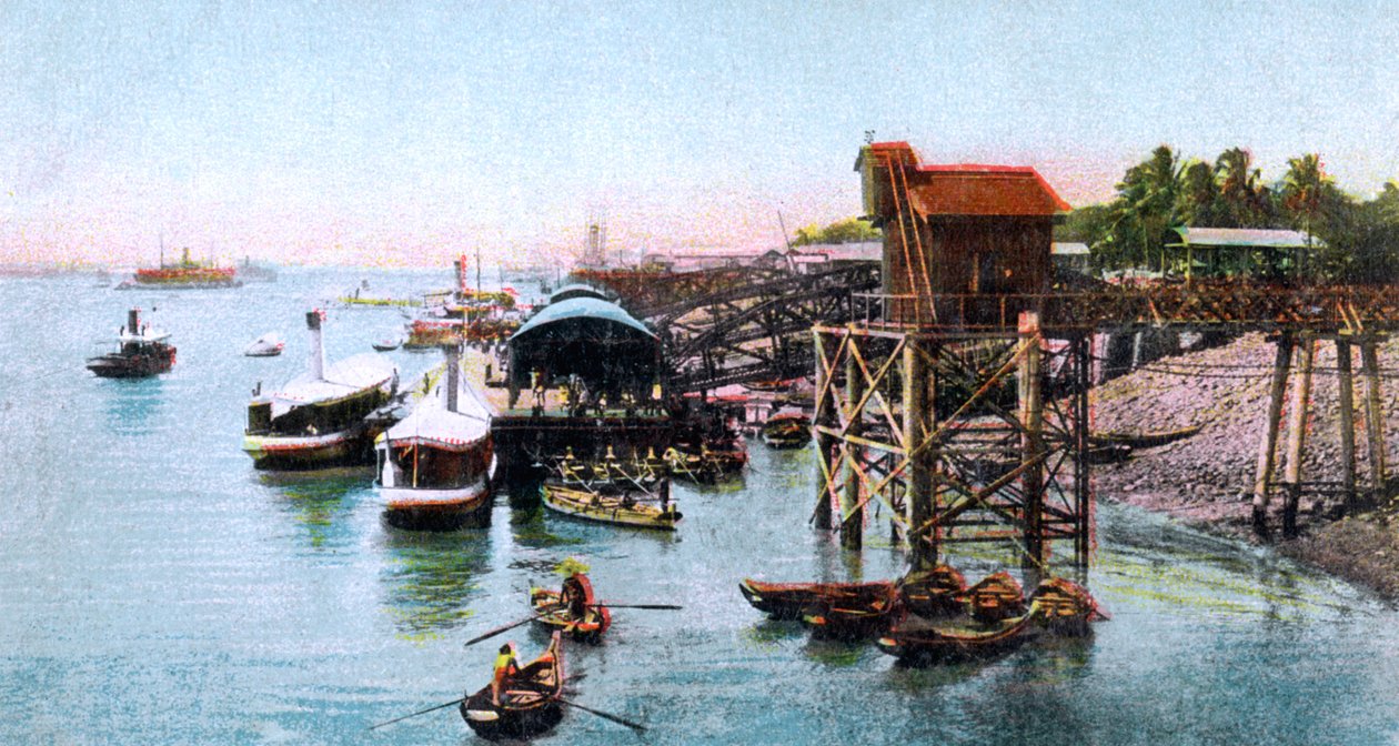 缅甸仰光港，1900年左右 作者 不明