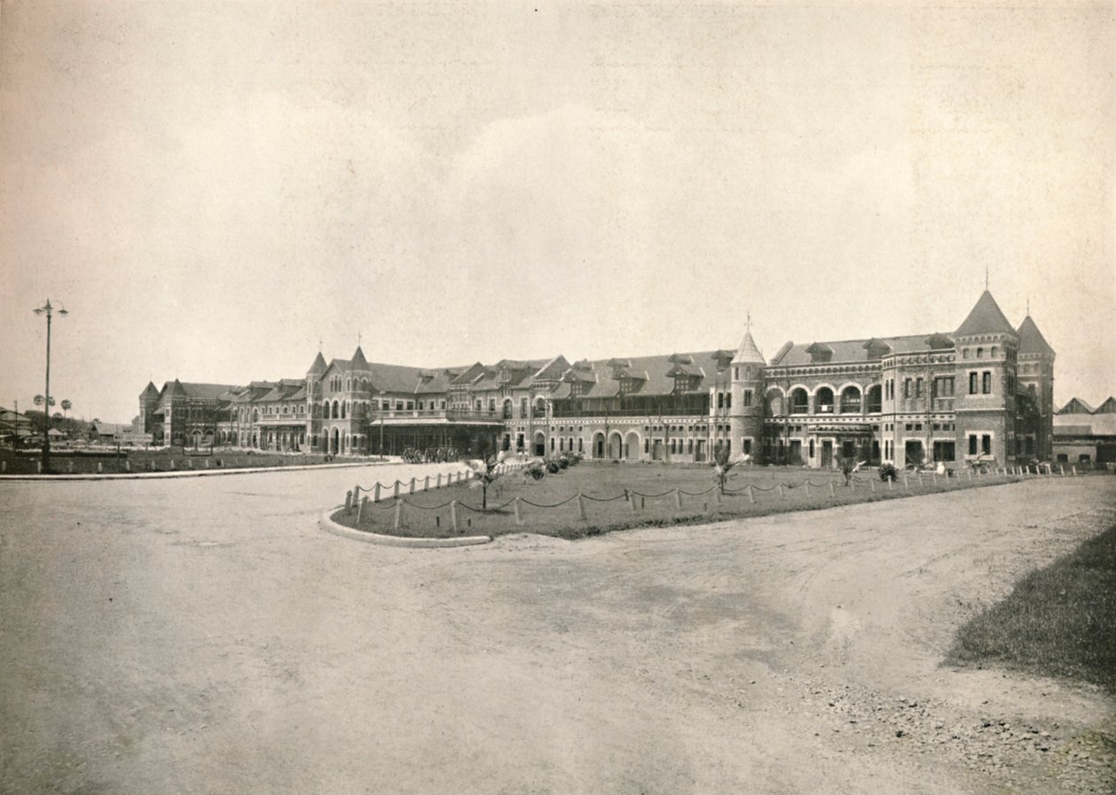 仰光火车站，1900年。 作者 不明