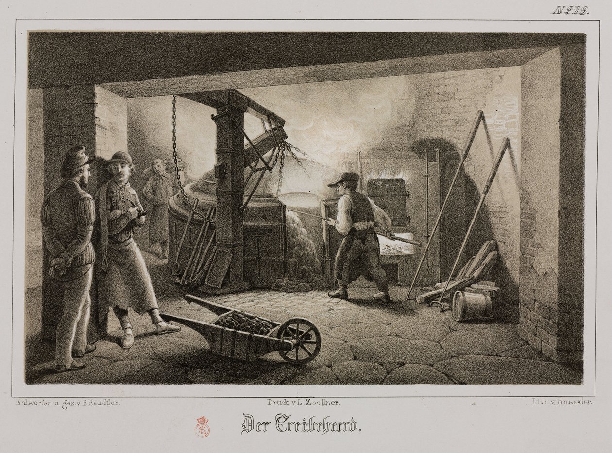 Raw Materials Processing, Metallurgy Foundry, Germany, c 1851 作者 不明