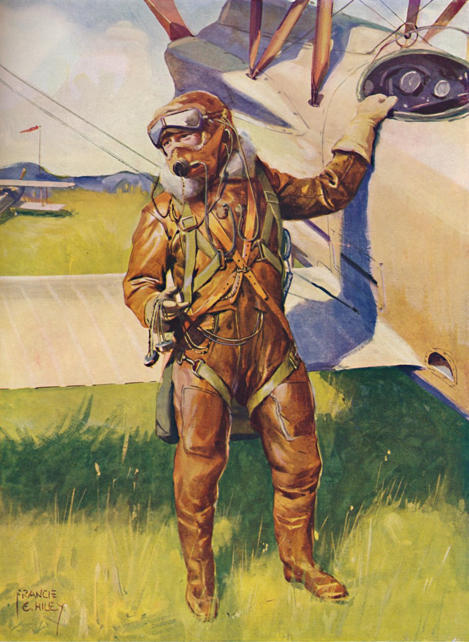准备进行高空飞行，1927年 作者 不明