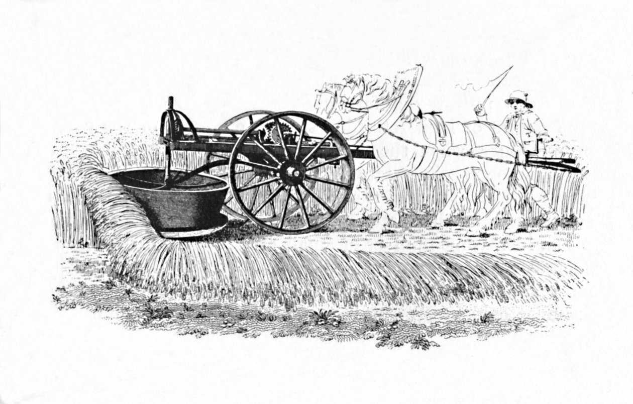 收割机，迪恩斯顿的詹姆斯·史密斯（James Smith），1816年发明，1904年 作者 不明