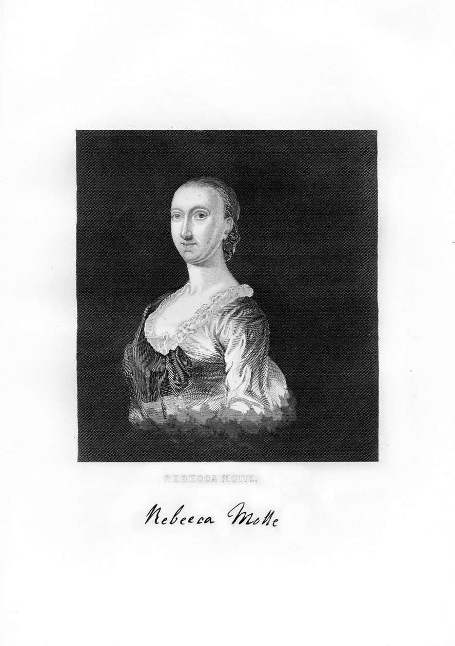 丽贝卡·布鲁顿·莫特（Rebecca Brewton Motte），美国爱国者和种植园主，1872年 作者 不明