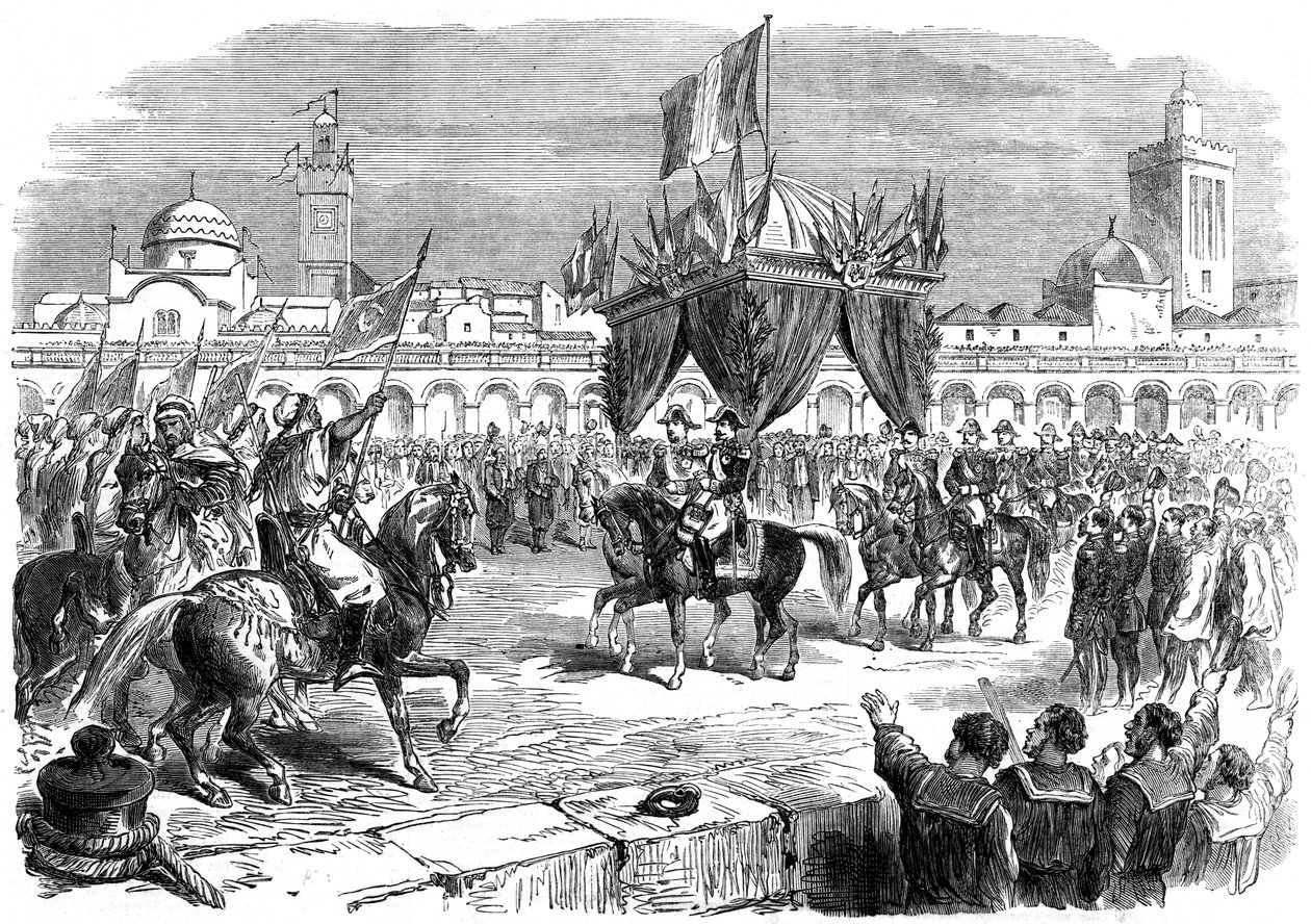 1865年，法国皇帝在阿尔及尔码头上的招待会 作者 不明