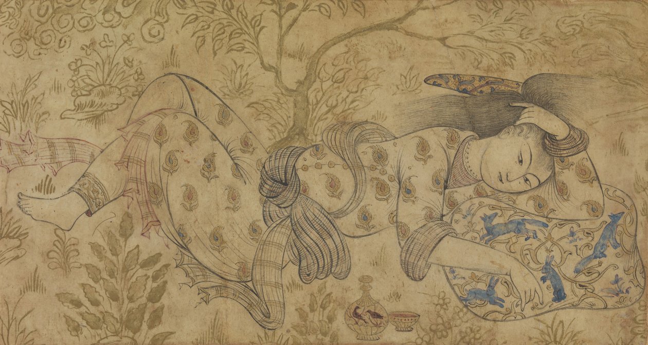 卧姿图，1630-40。 作者 不明