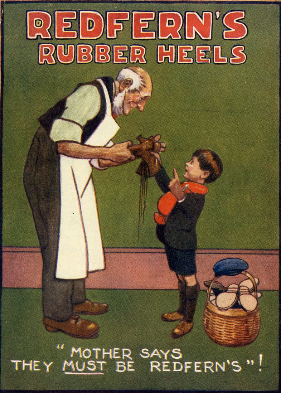 雷德福恩的橡胶鞋跟，1910年代 作者 不明