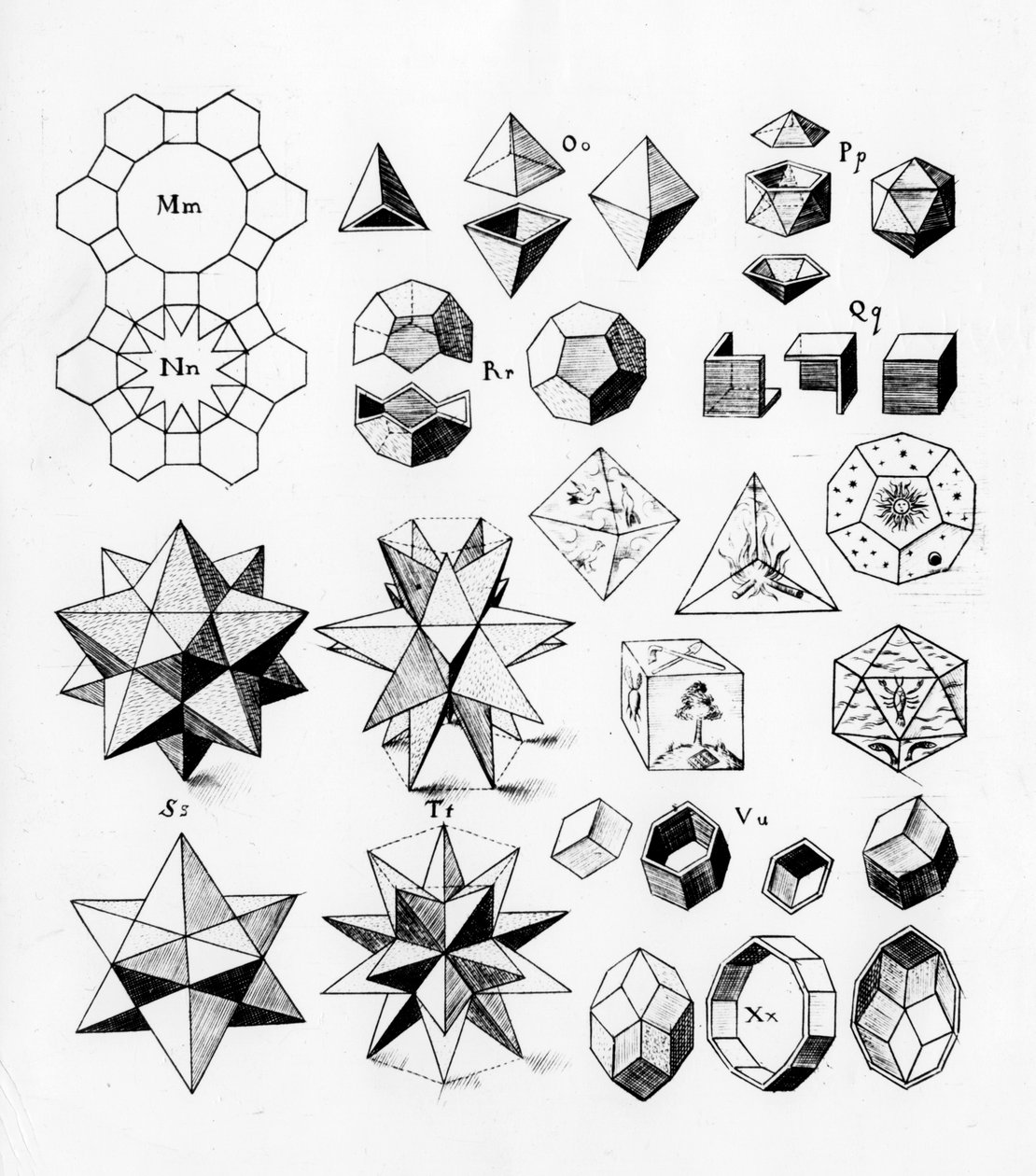 各种类型的规则几何实体，1619年 作者 不明
