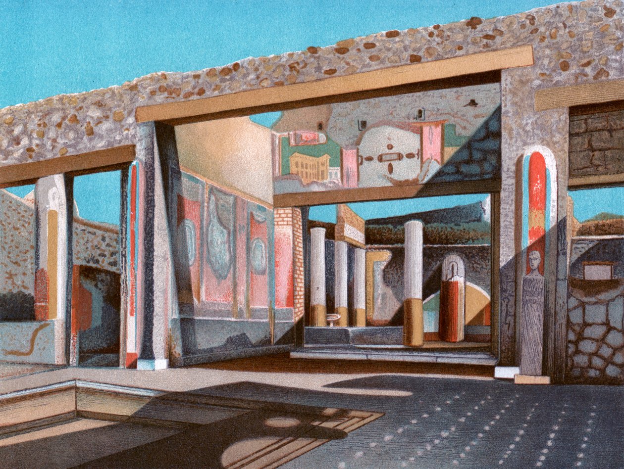 银行家Lucius Caecilius Iucundus的房屋遗迹，庞贝，1902年 作者 不明