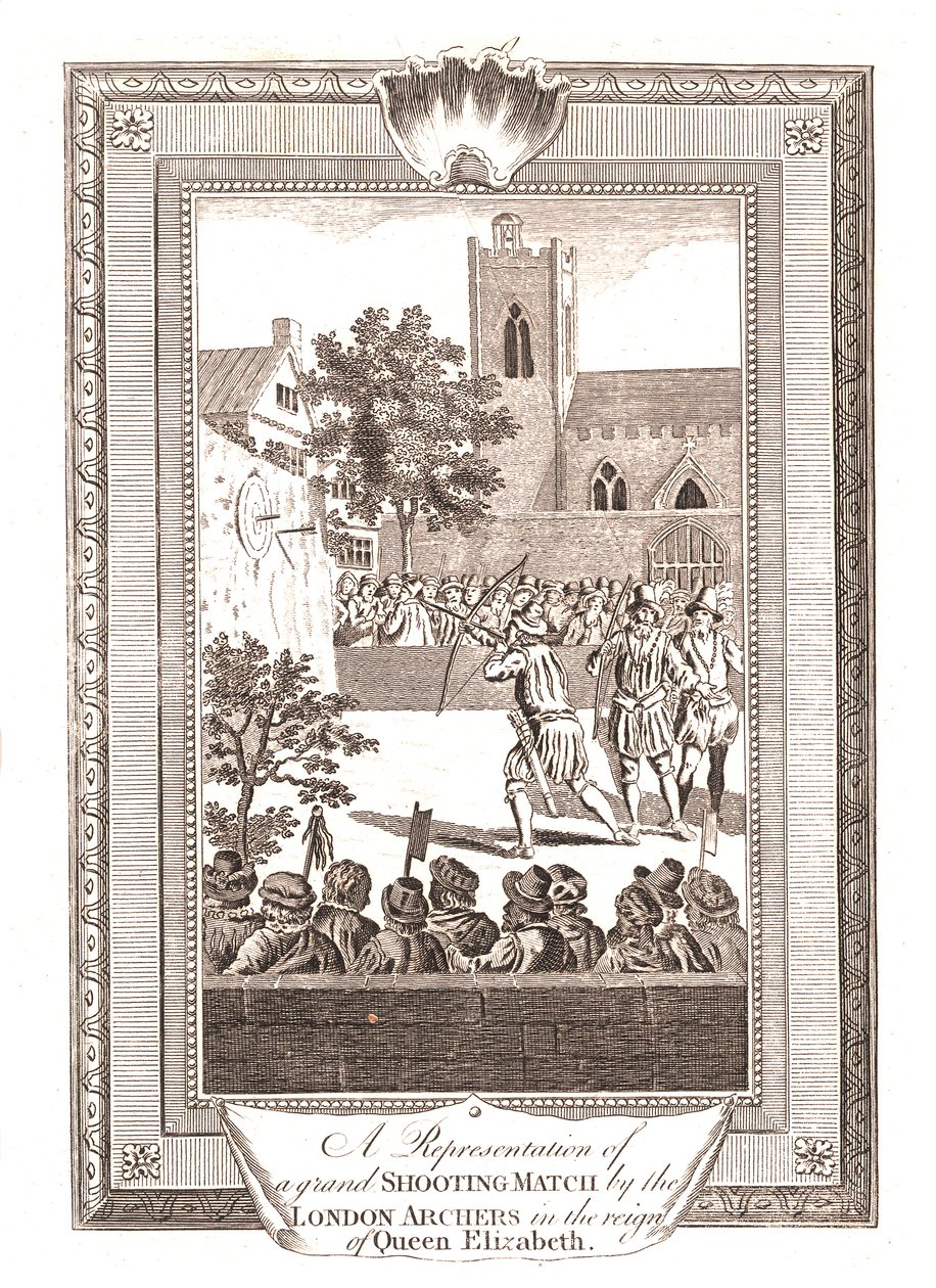 1793年伊丽莎白女王统治时期伦敦弓箭手射击比赛的表现 作者 不明