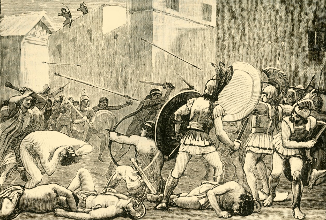 1890年，从斯巴达击退Pyrrhus。 作者 不明