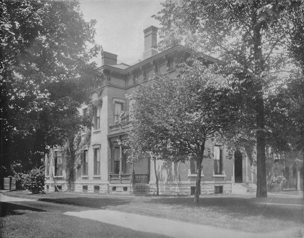 前总统哈里森的住所，印第安纳州印第安纳波利斯，建于1897年。 作者 不明