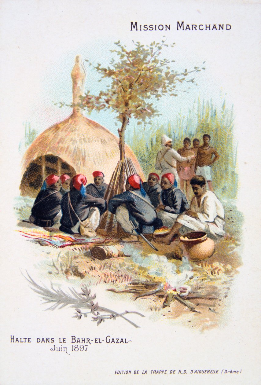 1897年6月在Bahr-el-Ghazal休息 作者 不明