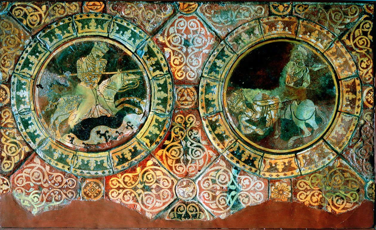 理查德·狮心王理查德（Richard the Lionheart）和萨拉丁（Salatin）进行战斗，13世纪1191 作者 不明