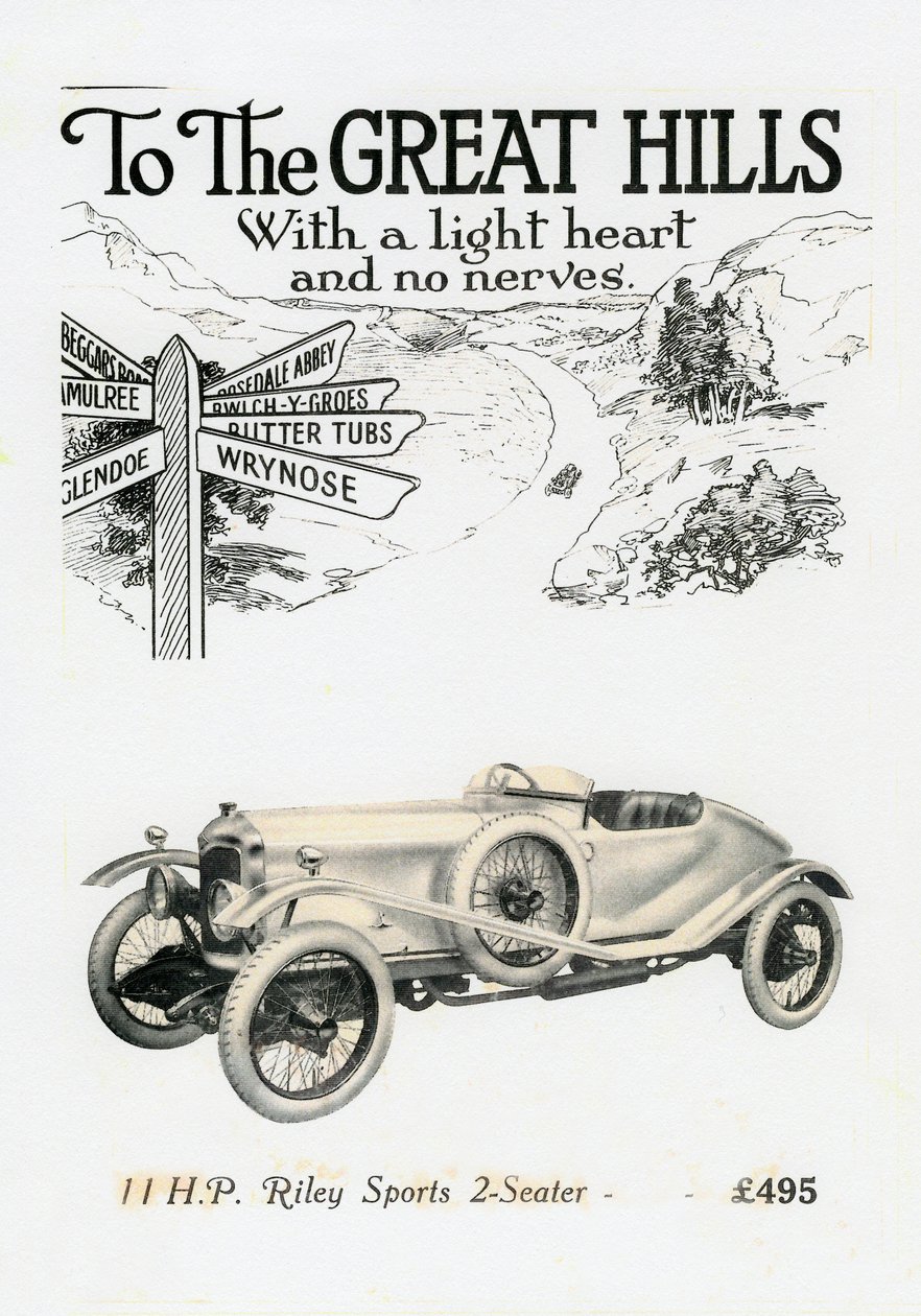 莱利MPH 2人座运动车，c1920s 作者 不明