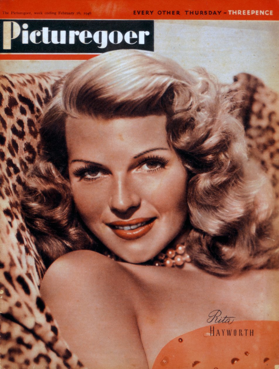 丽塔·海沃斯（Rita Hayworth）1918-1987，美国女演员，1946年 作者 不明