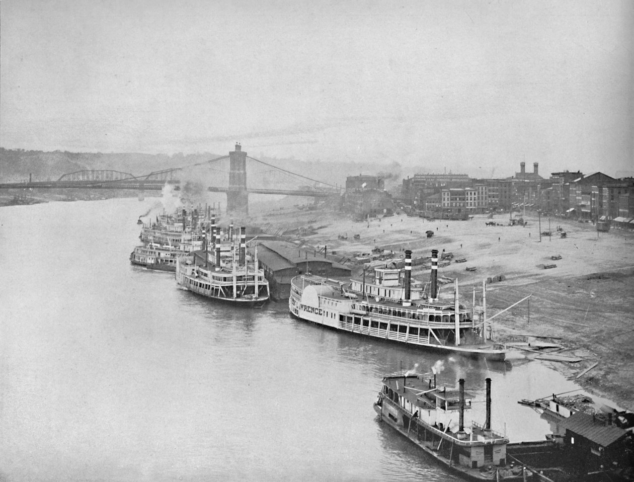 俄亥俄州辛辛那提河前河边，约建于1897年。 作者 不明