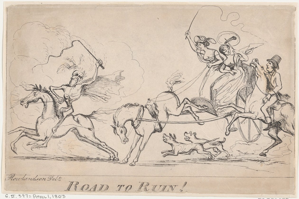 毁灭之路！，1803年4月1日。，1803年4月1日。 作者 不明