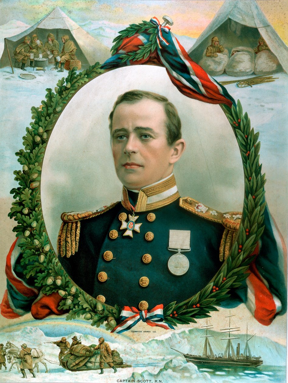 罗伯特·猎鹰·斯科特（Robert Falcon Scott），英国南极探险家，1914年 作者 不明