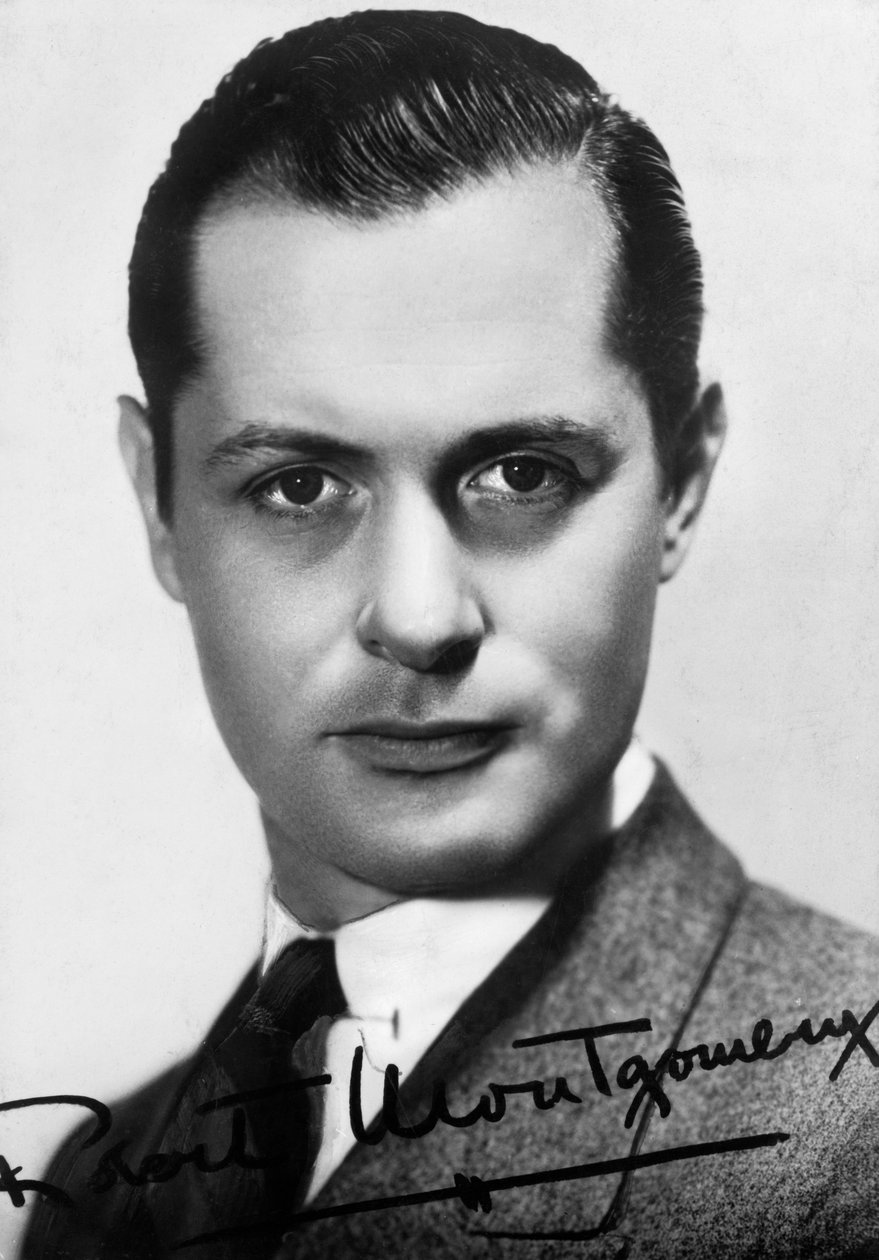 罗伯特·蒙哥马利（Robert Montgomery）1904-1981年，美国演员兼导演，c1930s-c1940s。签名照片 作者 不明