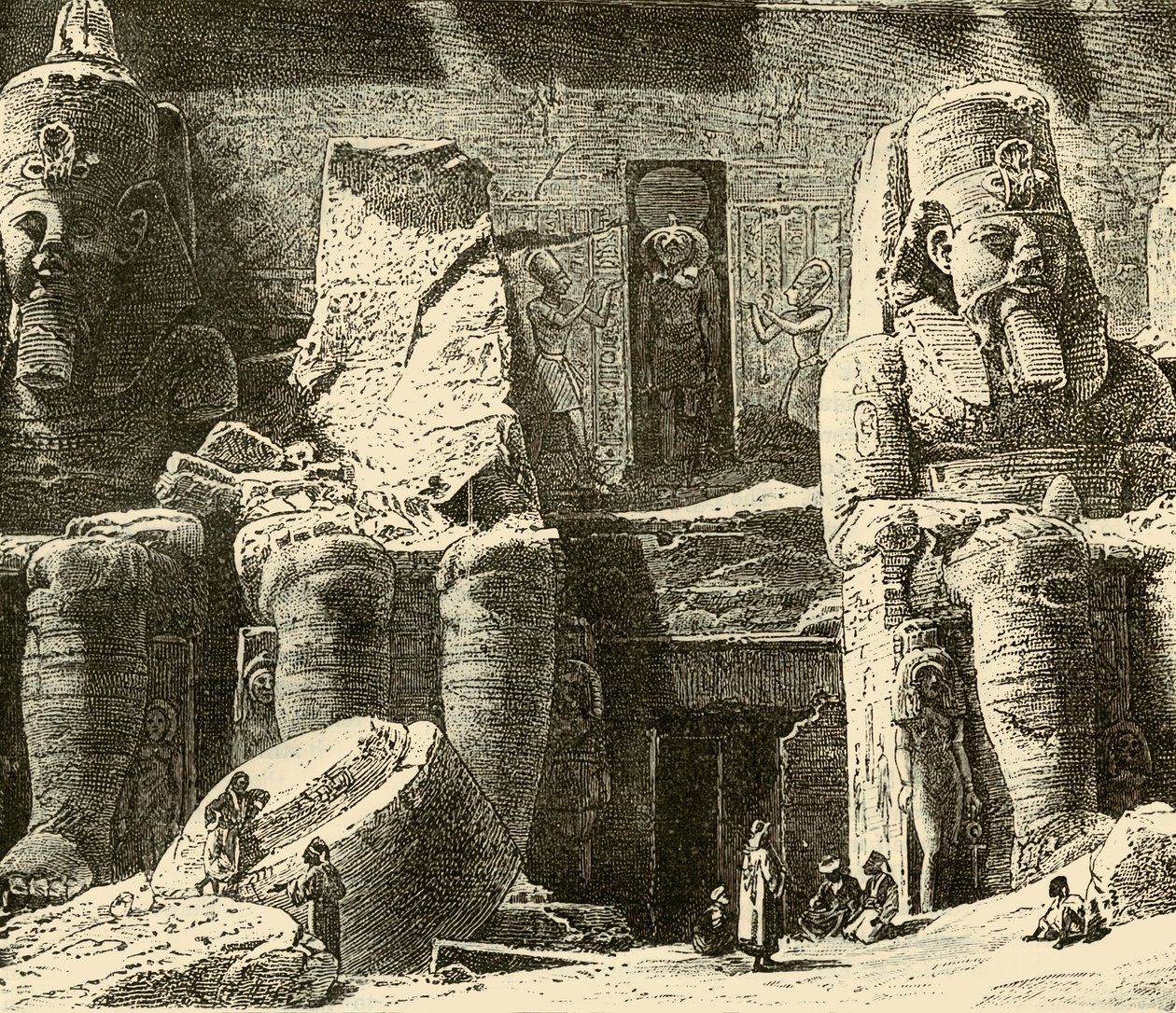 1890年在Abousimbel的摇滚庙宇。 作者 不明