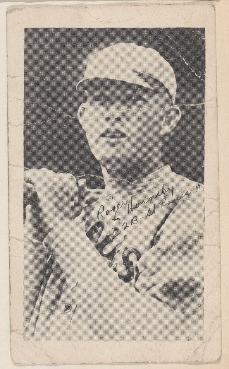 Rogers Hornsby, 2 B - St. Louis N., from Baseball strip cards W575-2, ca. 1921-22. 作者 不明