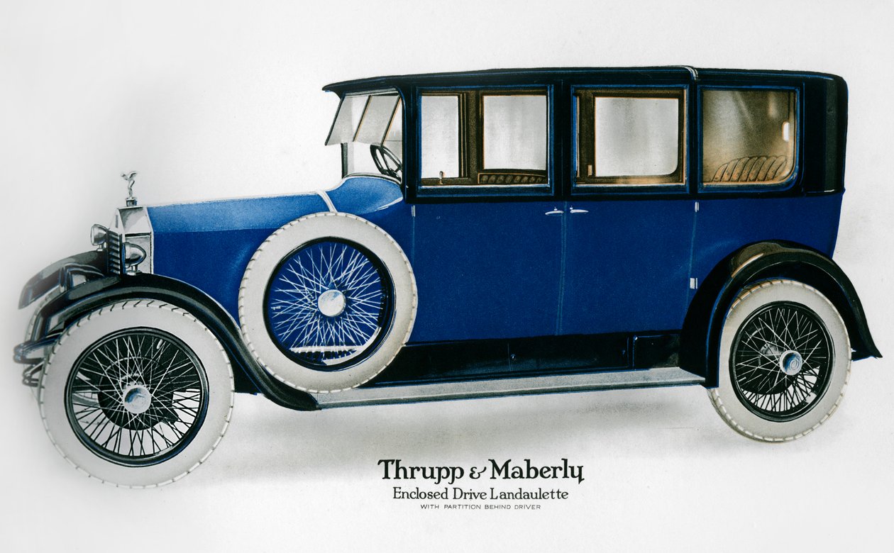 劳斯莱斯（Rolls-Royce）封闭式驱动器Landaulette，在驱动器后方设有隔板，c1910-1929 作者 不明