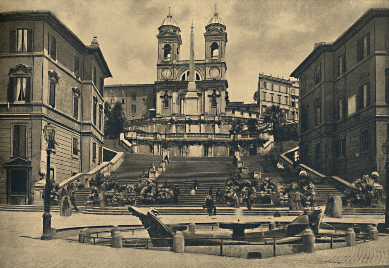 罗马-Trinita dei Monti教堂，1910年 作者 不明