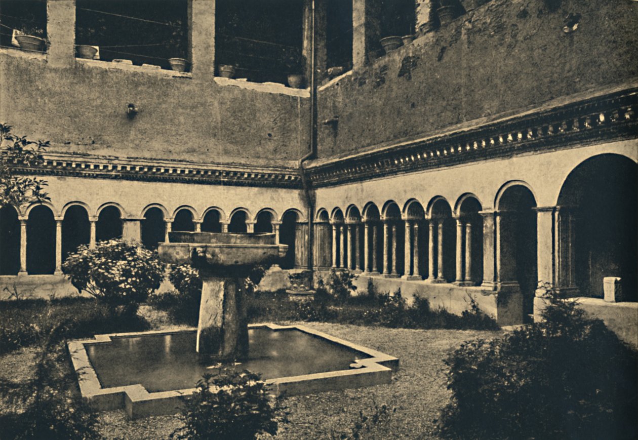 罗马-SS的回廊。凯利安山上的Quattro Coronati。建于1113，1910 作者 不明