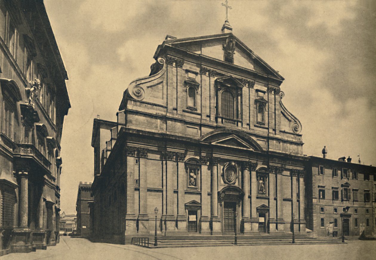 罗马-贾苏莫·德拉·波尔塔（Geacomo della Porta）的格苏教堂立面，1910年 作者 不明