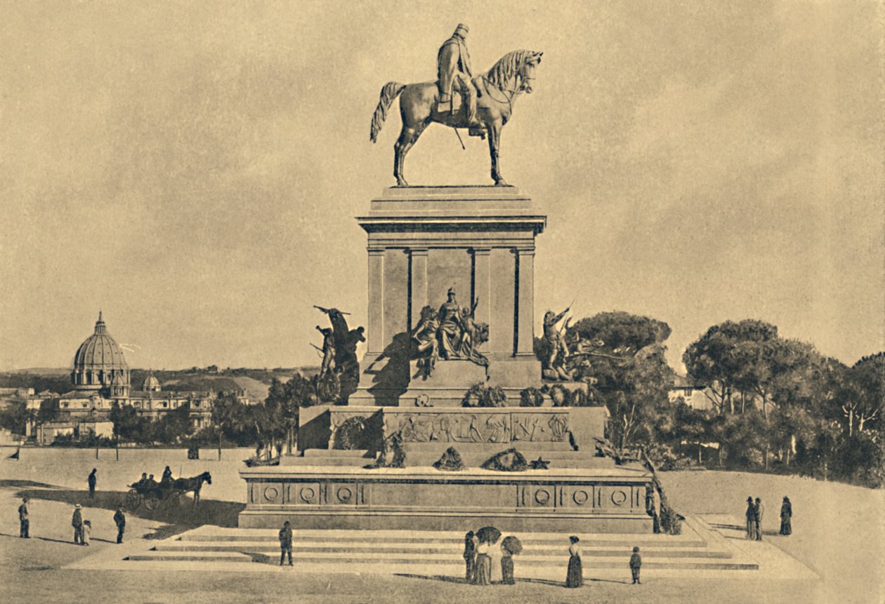 罗马 - 贾尼科洛山山 - 纪念碑加里波第，由埃米利奥Gallori，1895年，1910 作者 不明