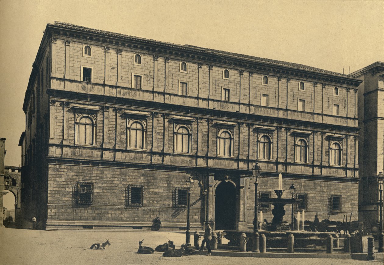 罗马-Scossacavalli广场。 -布拉曼特王子托罗尼亚王子宫殿，1910年 作者 不明