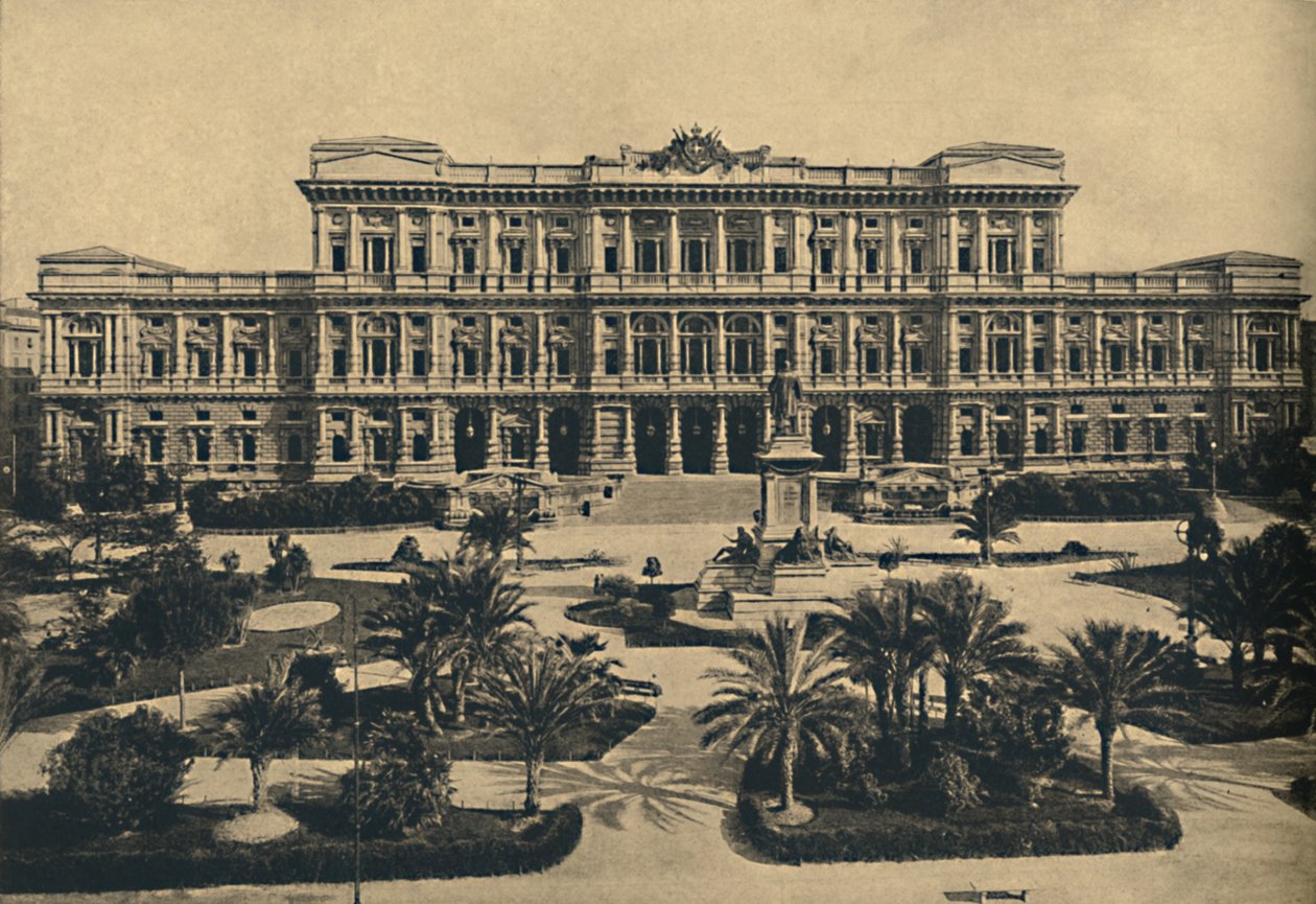 罗马-Prati di Castello。卡尔德里尼（Calderini）的新法院和卡沃尔雕像（1910年） 作者 不明