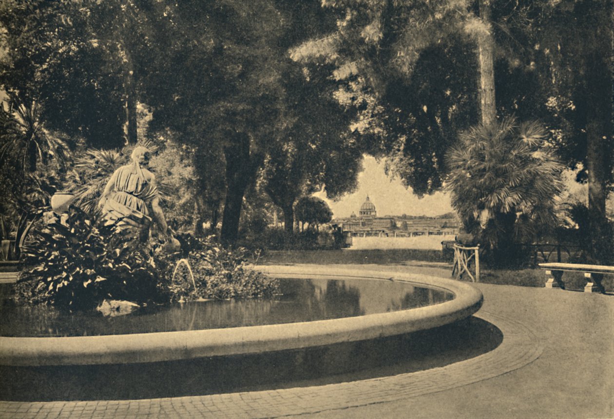 罗马-平奇公园。摩西喷泉，布拉萨（Brazza）从水域救出，1910年 作者 不明
