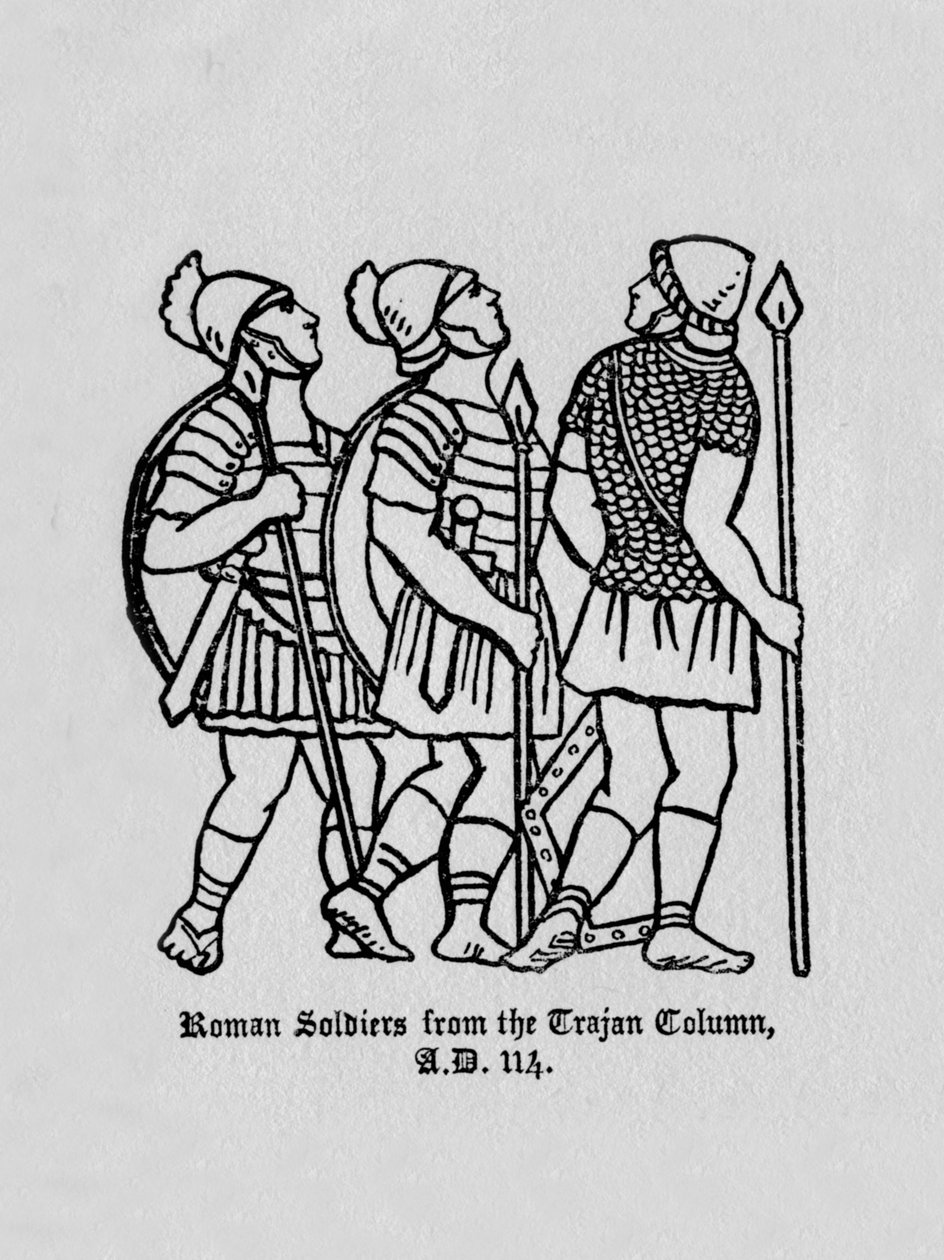 Trajan Column AD 114，1910年的罗马士兵 作者 不明