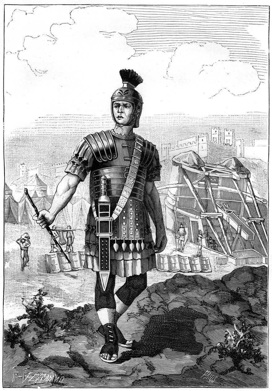 罗马百夫长在凯撒大帝的统治下征服了高卢人，公元前1世纪1882-1884年 作者 不明