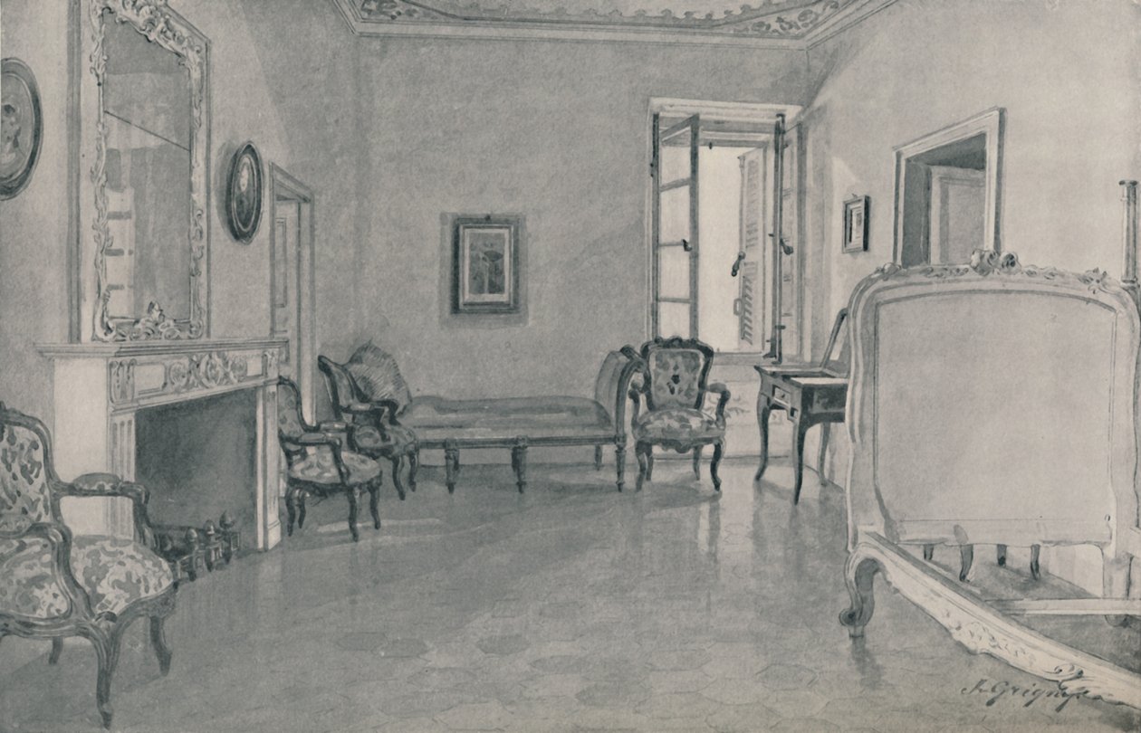 拿破仑出生的房间，1896年 作者 不明