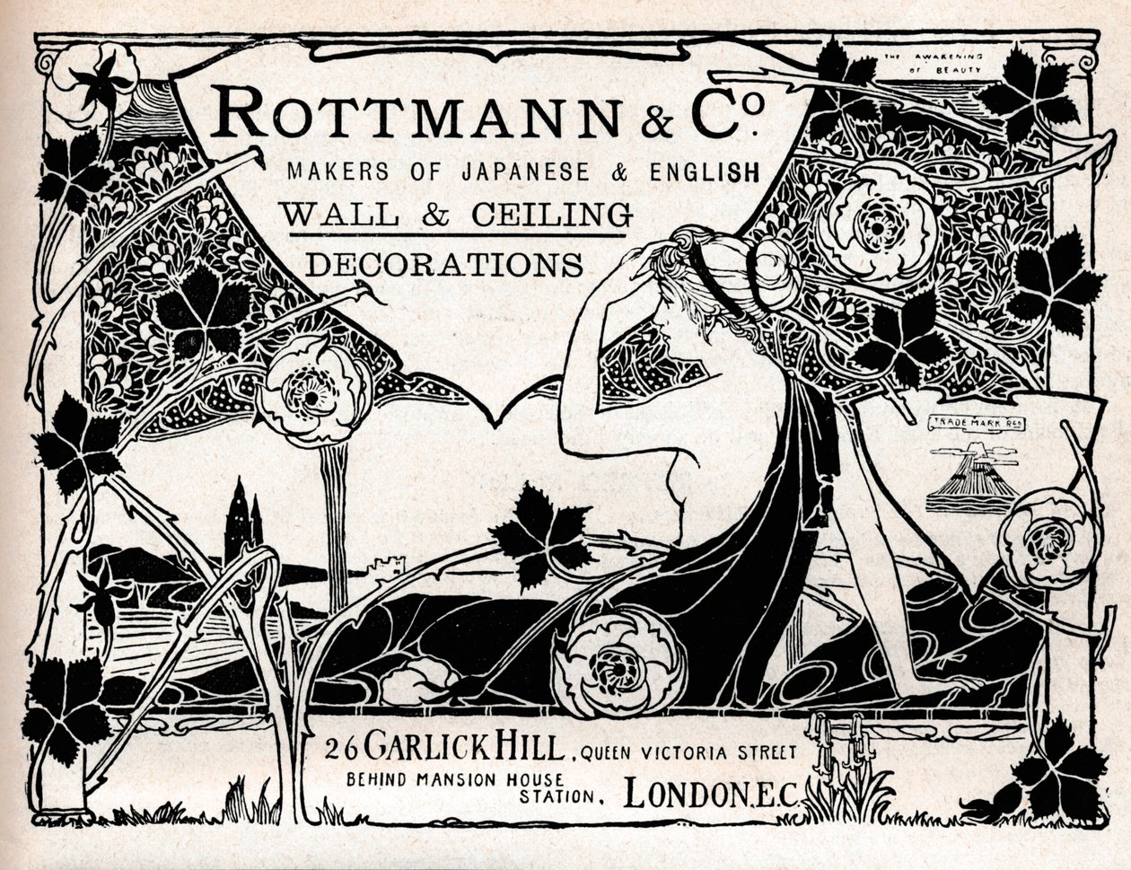 Rottmann＆Co.，日文和英文墙与天花板装饰的制造商，1897年 作者 不明