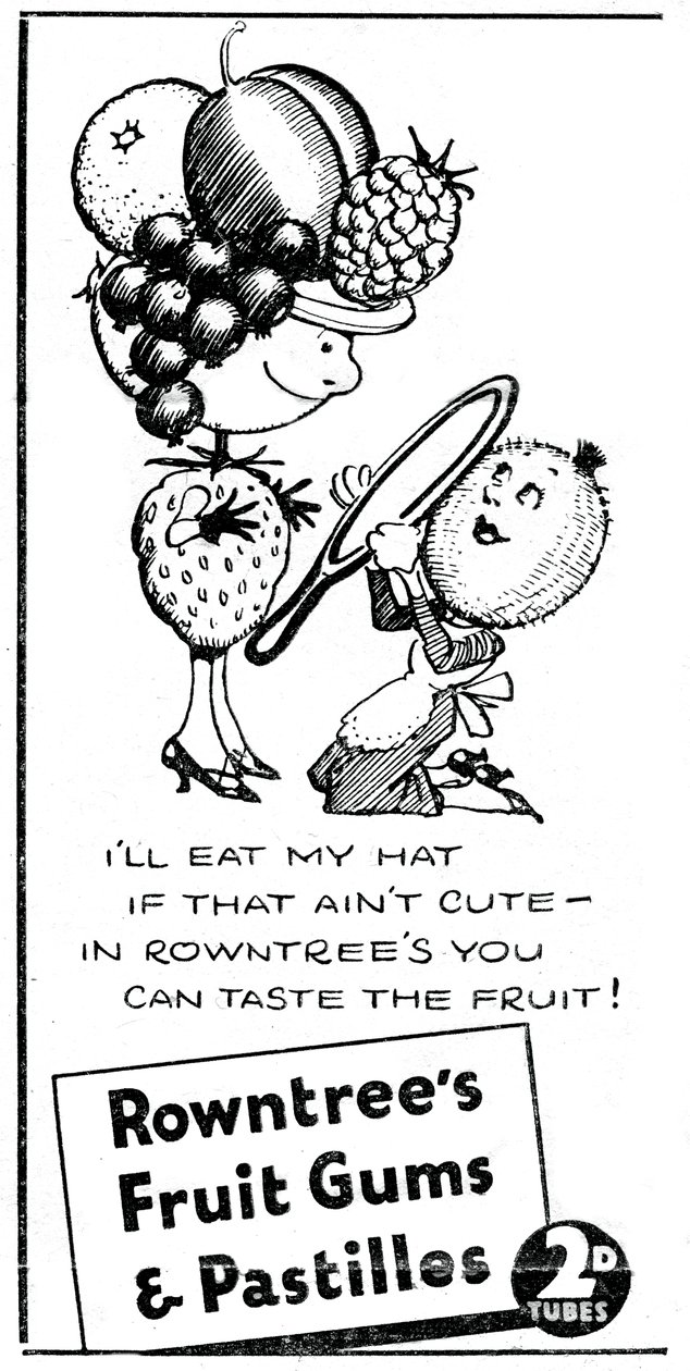 Rowntrees水果软糖和锭剂，1938年 作者 不明