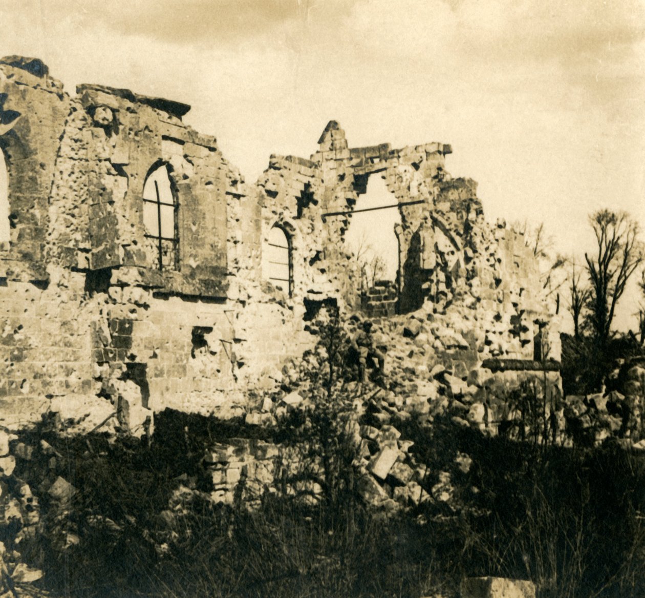 法国北部德累斯顿库特，教堂废墟，c1914-c1918 作者 不明