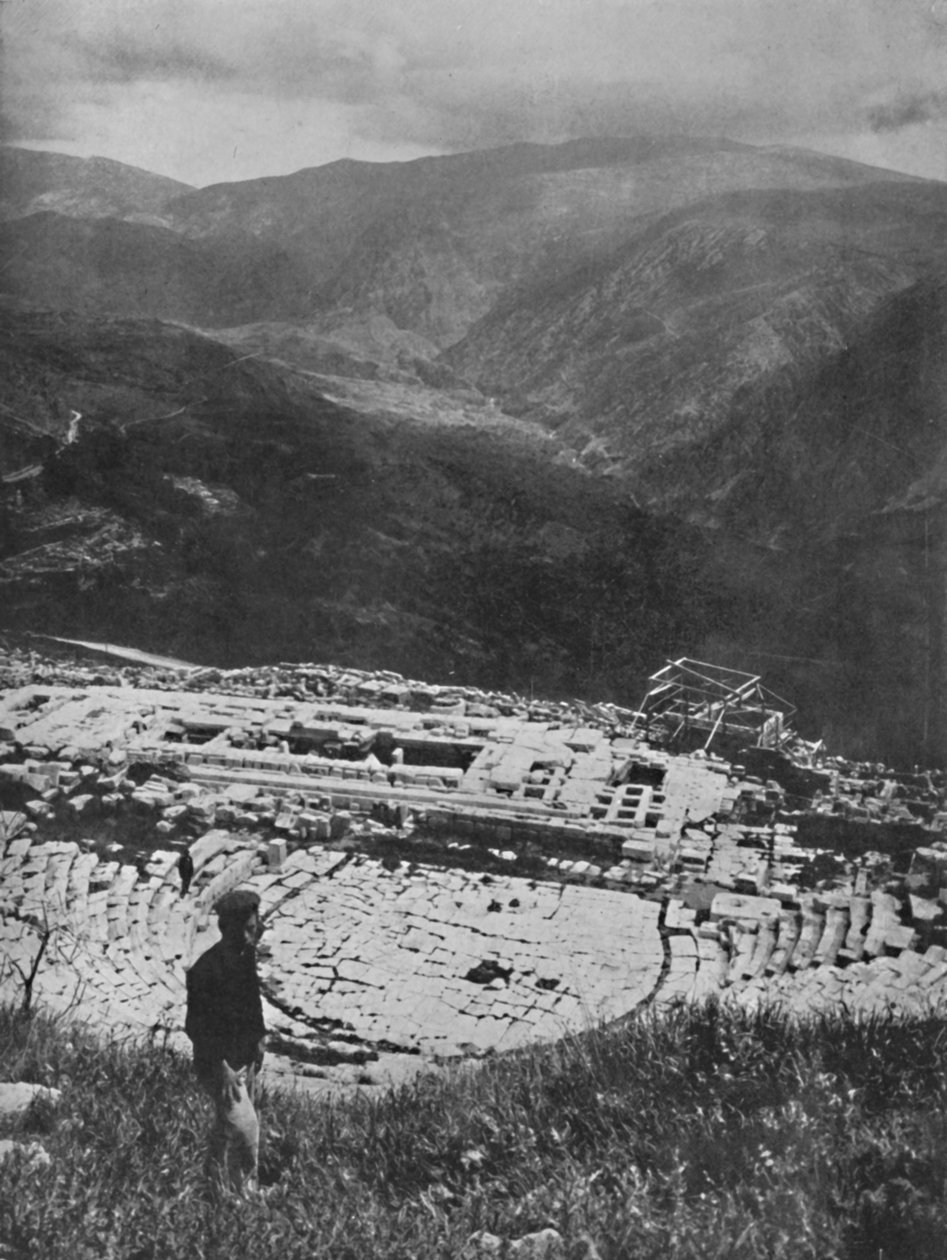 1913年在德尔斐的阿波罗神庙的废墟 作者 不明