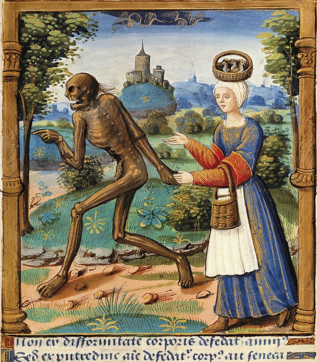 Rural life and death. Miniature of a 15th century manuscript. 作者 不明
