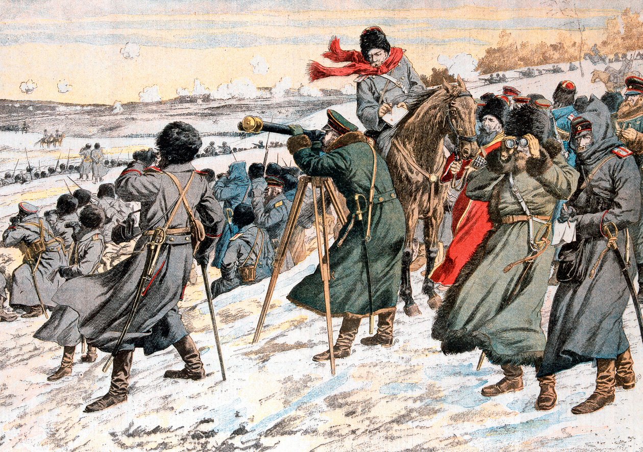 俄国将军Kouropatkine下令撤退，日俄战争，1904年 作者 不明