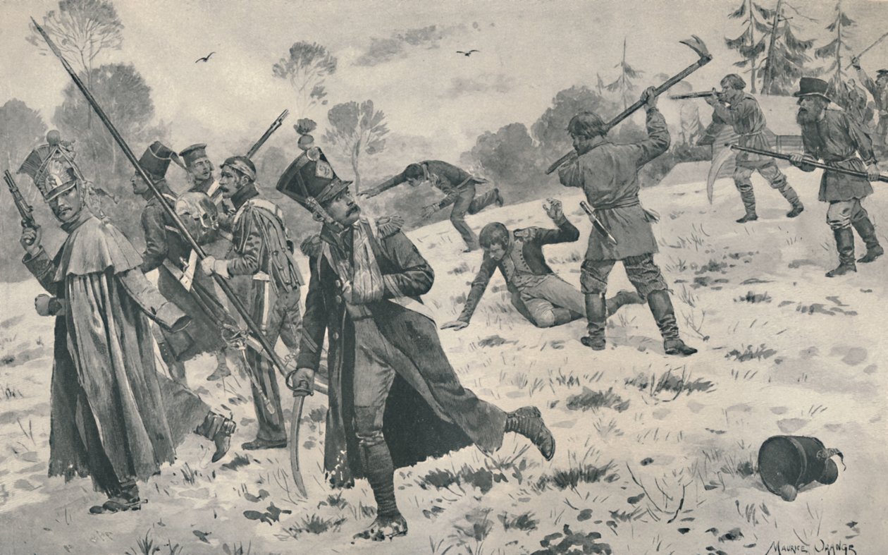 1812年，1896年，俄国农民进攻法国散兵 作者 不明