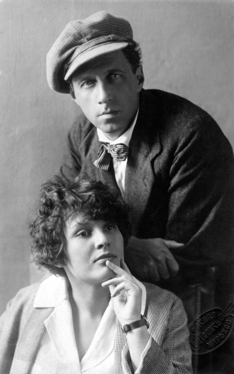 俄罗斯剧院指挥官Vsevolod Meyerhold和他的妻子女演员Zinaida Raikh，1920年代初 作者 不明