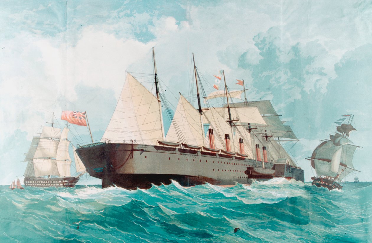 SS大东方航空，IK Brunels大型蒸汽船，1858年 作者 不明