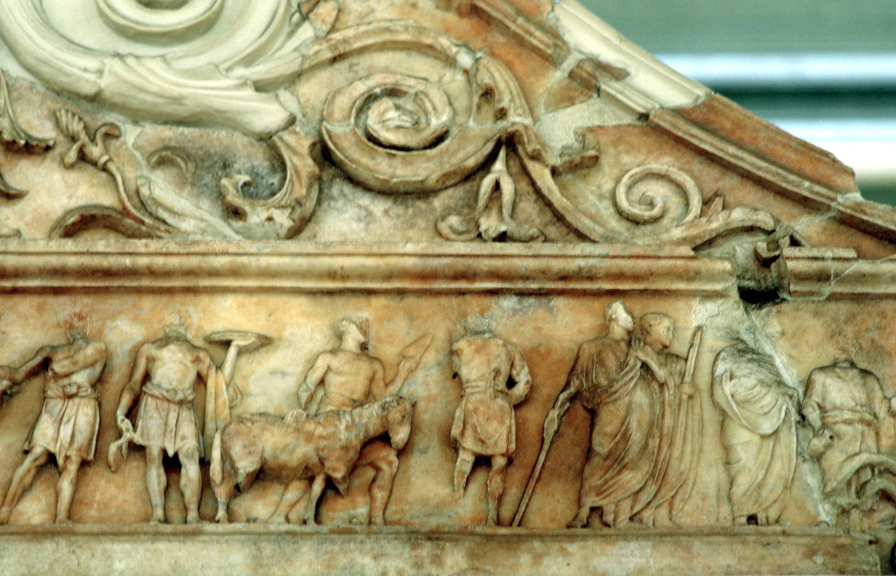 公元前9年，罗马Ara Pacis的牺牲场面 作者 不明