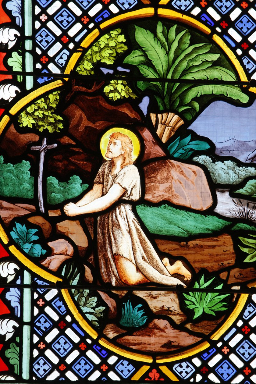 Saint-Corentin (Saint Corentin) cathedral, Quimper Stained glass : John the Baptist in the desert, Quimper, France 作者 不明