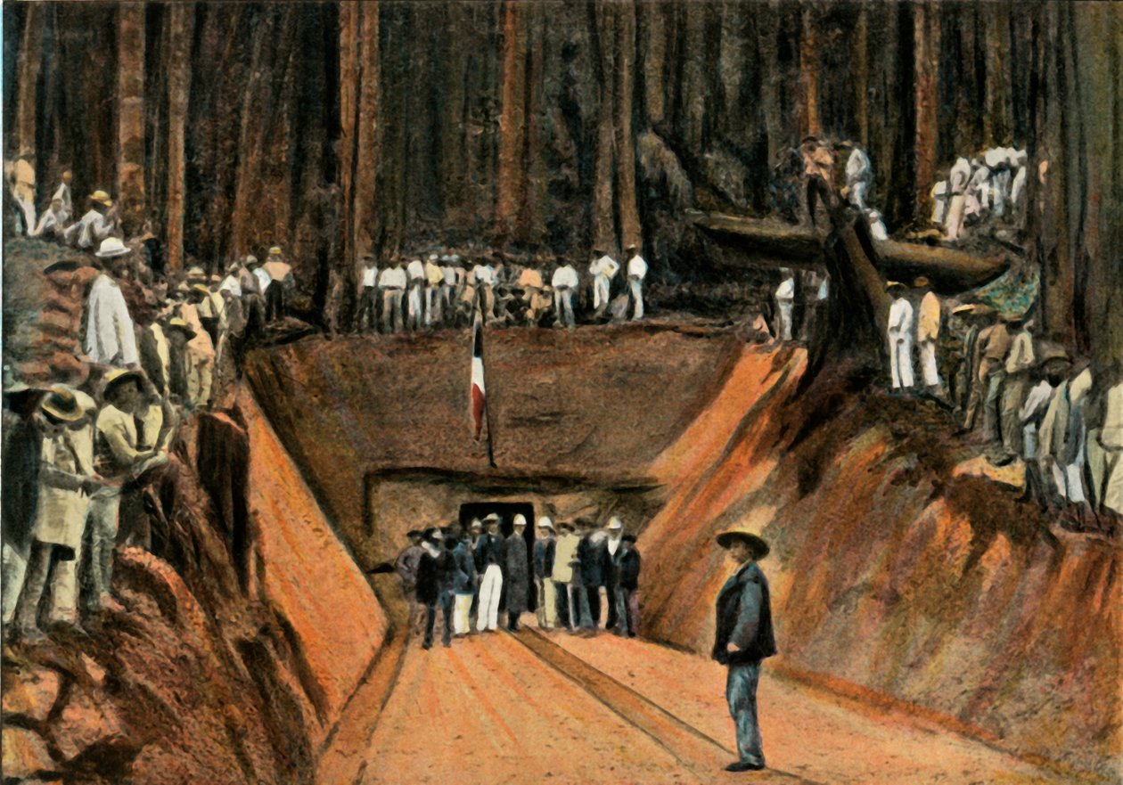 圣埃利。圣埃利（Saint Elie）的首映式De Mine De Quartz。第一枚石英矿，1900年。 作者 不明